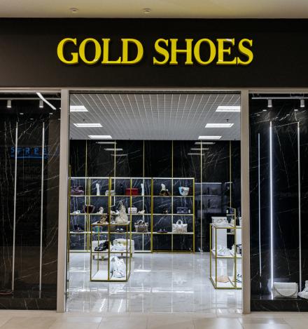 Gold shoes